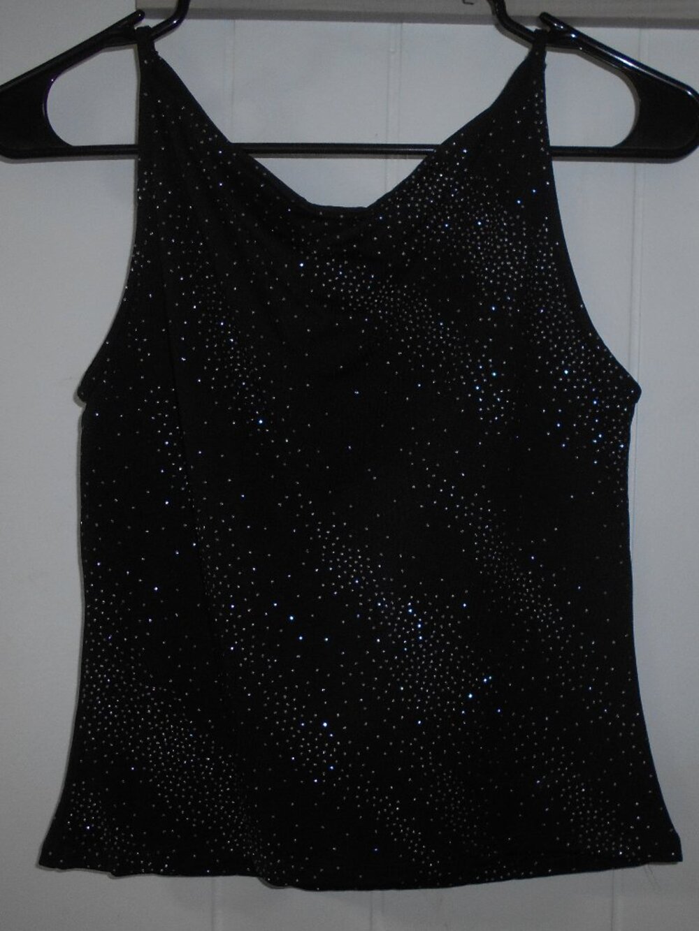 Black Sparkled Top- w/ Bra Shelf -Medium
